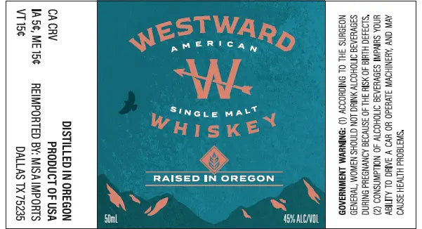 Westward American Single Malt Whiskey Raised in Oregon - Main Street Liquor