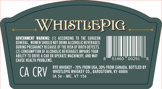 WhistlePig FarmStock Rye Whiskey Farmhouse Batch 50ml - Main Street Liquor