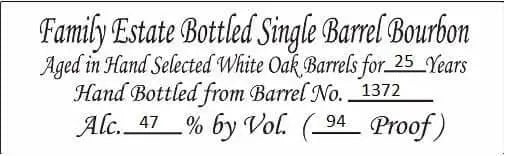 Willett Family Reserve 25 Year Bourbon - Main Street Liquor