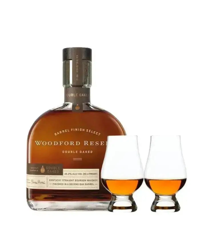 Woodford Reserve Double Oaked Bourbon Whiskey &amp; Glencairn Set Bundle - Main Street Liquor