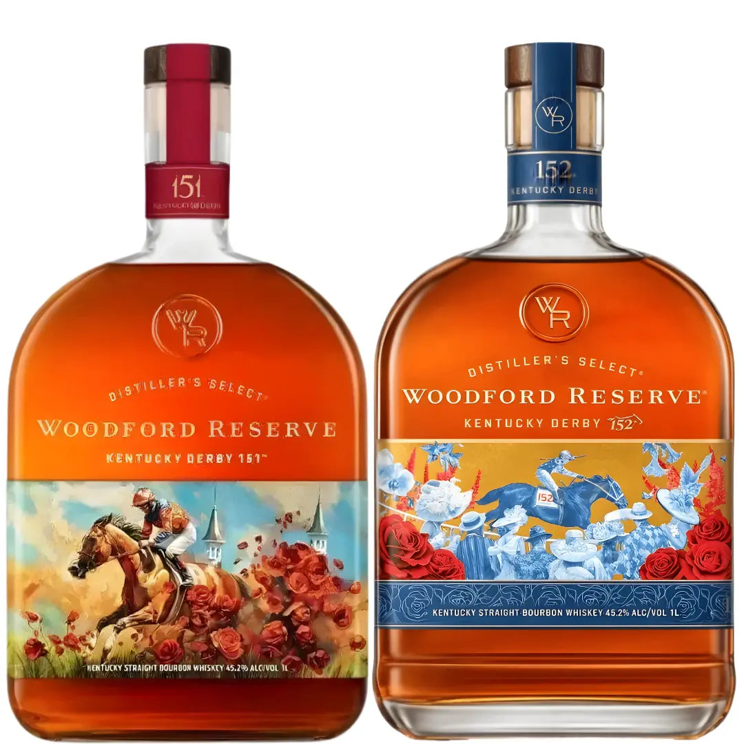 Woodford Reserve Kentucky Derby 151 &amp; 152 Limited Edition Bourbon Bundle 1L - Main Street Liquor