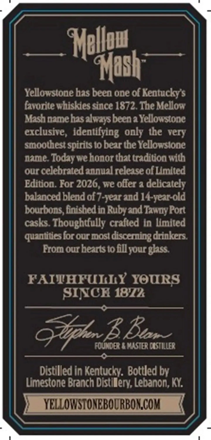  Yellowstone 2026 Limited Edition Bourbon Finished in Ruby and Tawny Port Casks 4
