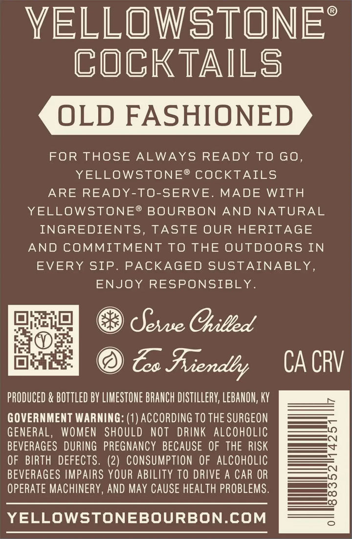 Yellowstone Cocktails Old Fashioned - Main Street Liquor