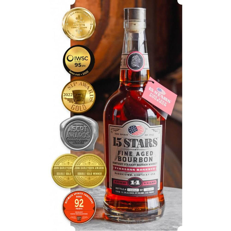 Load image into Gallery viewer, 15 Stars 14 Year Old Timeless Reserve Kentucky Straight Bourbon - Main Street Liquor
