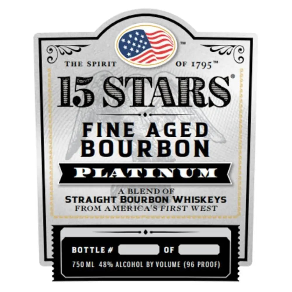 15 Stars Platinum Blended Straight Bourbon - Main Street Liquor