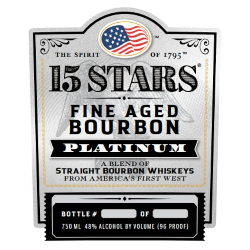 Load image into Gallery viewer, 15 Stars Platinum Blended Straight Bourbon - Main Street Liquor
