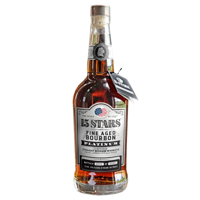 Load image into Gallery viewer, 15 Stars Platinum Blended Straight Bourbon - Main Street Liquor
