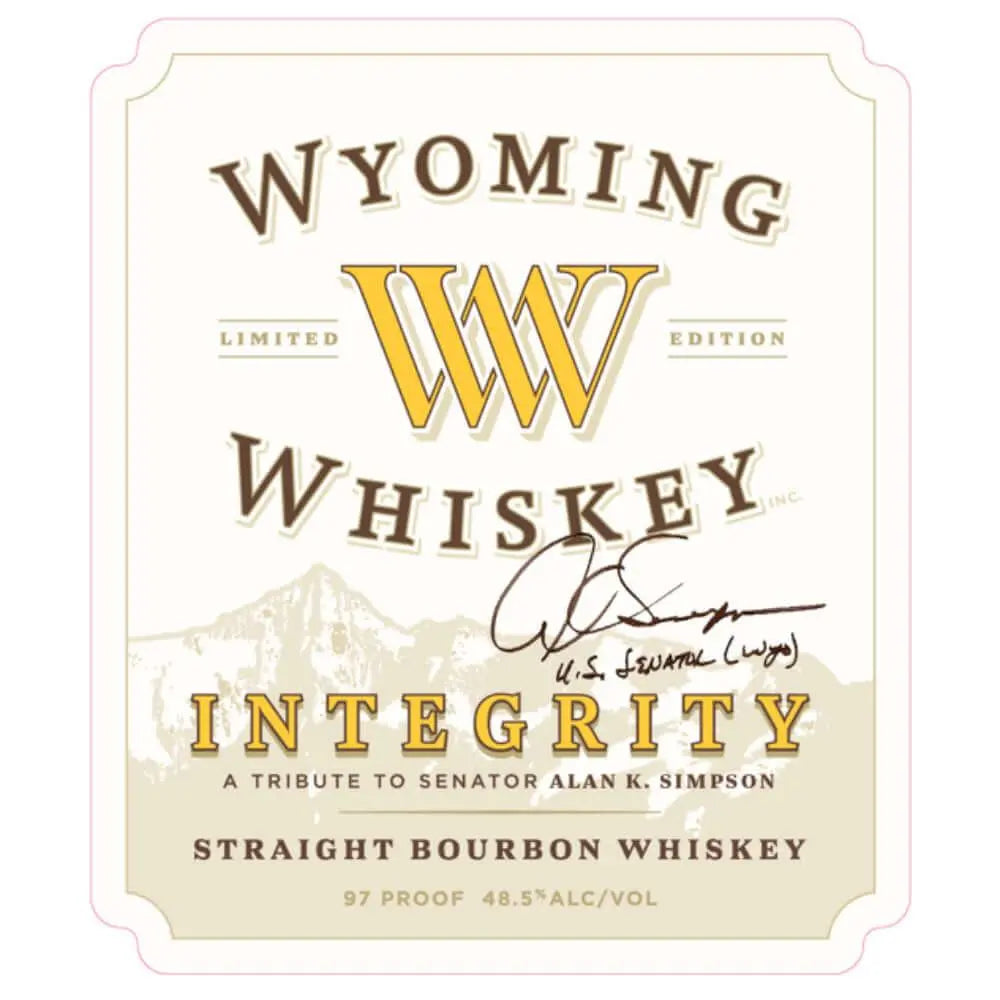 Wyoming Whiskey Integrity Straight Bourbon Wyoming Whiskey