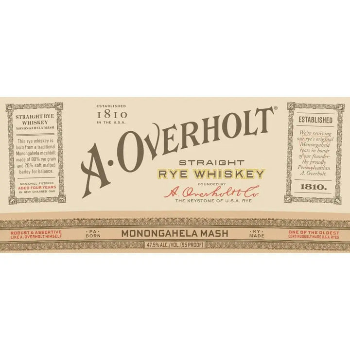 A. Overholt Monongahela Mash Straight Rye - Main Street Liquor