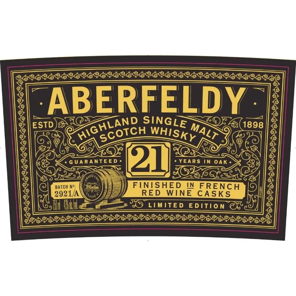 Aberfeldy 21 Year Old French Red Wine Cask Finish - Main Street Liquor