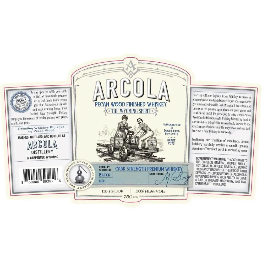 Arcola Pecan Wood Finished Cask Strength Whiskey - Main Street Liquor