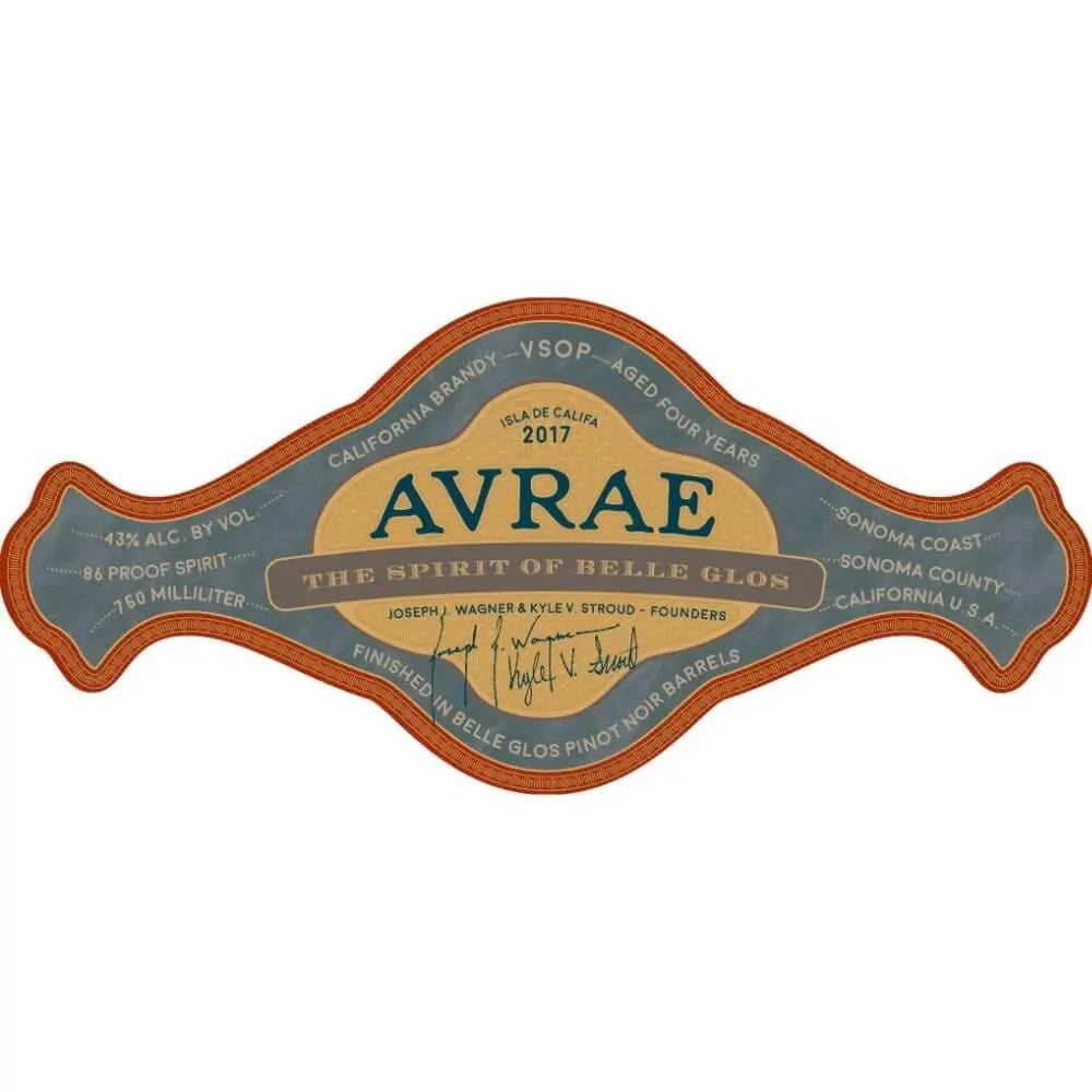 Avrae VSOP Brandy Finished in Belle Glos Pinot Noir Barrels - Main Street Liquor