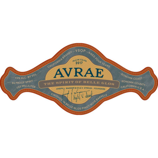 Avrae VSOP Brandy Finished in Belle Glos Pinot Noir Barrels - Main Street Liquor