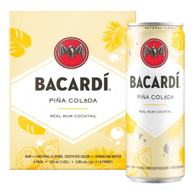 Load image into Gallery viewer, Bacardí Piña Colada Rum Cocktail 4pk - Main Street Liquor
