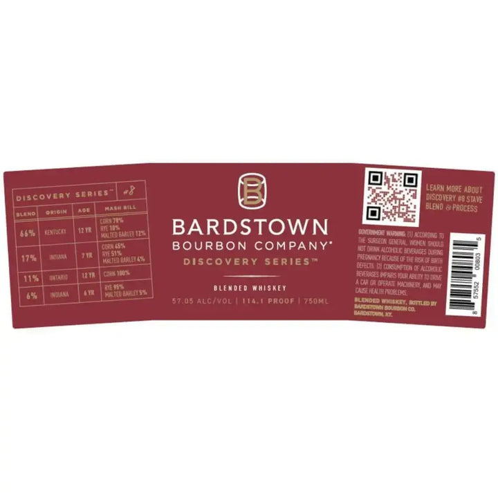 Bardstown Bourbon Company Discovery Series 8 Cask Strength 114.1 Proof - Main Street Liquor