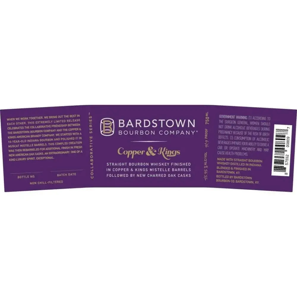 Bardstown Bourbon Copper &amp; Kings Double Mistelle Finish 2 - Main Street Liquor