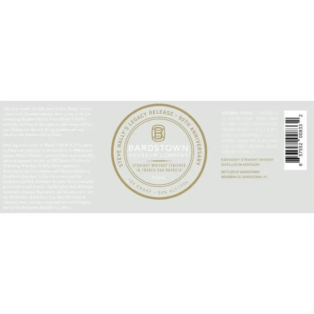 Bardstown Steve Nally’s Legacy Release 50th Anniversary Straight Whiskey - Main Street Liquor