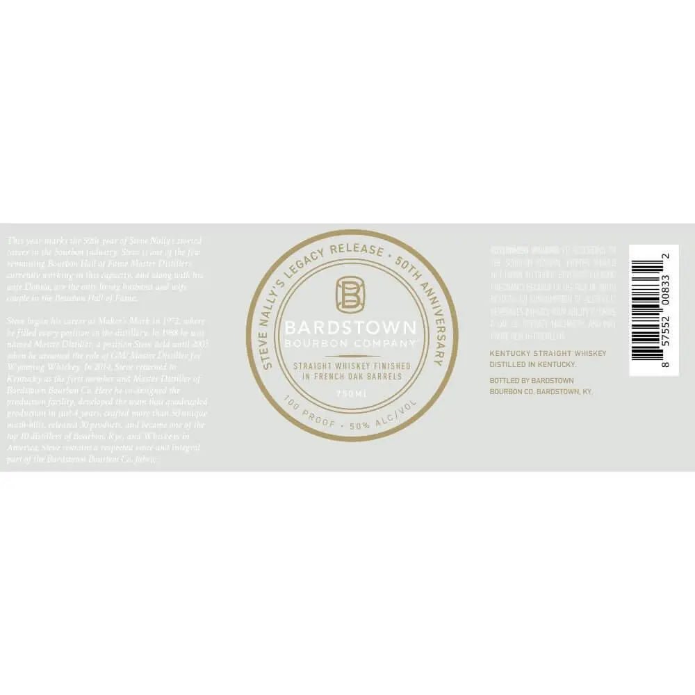 Bardstown Steve Nally’s Legacy Release 50th Anniversary Straight Whiskey - Main Street Liquor