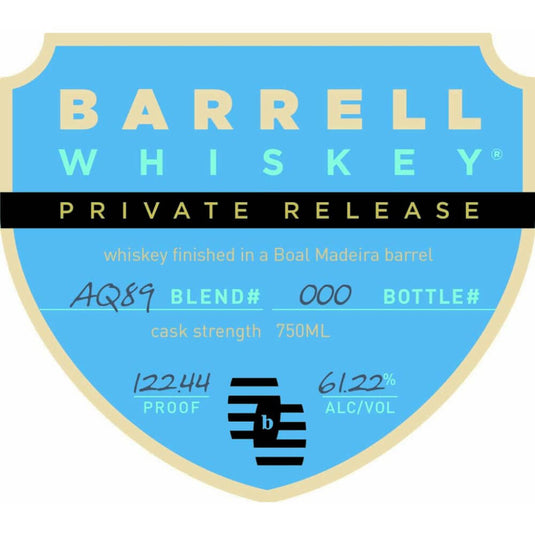 Barrell Whiskey Private Release AQ89 - Main Street Liquor