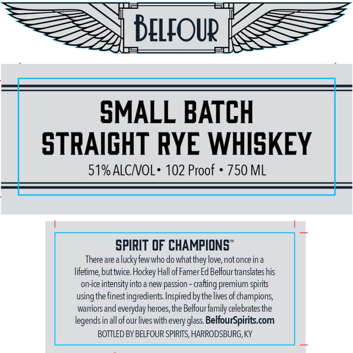 Belfour Small Batch Straight Rye Whiskey By Ed Belfour - Main Street Liquor