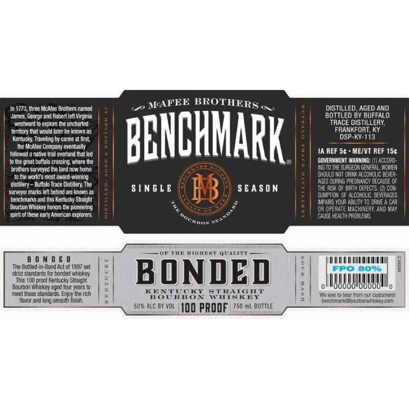 Benchmark Bonded 750mL - Main Street Liquor