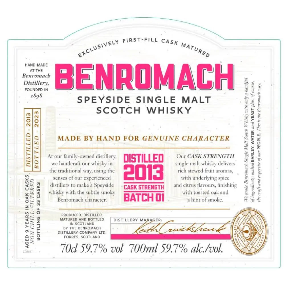 Benromach Cask Strength Vintage Batch 1 - 2013 - Main Street Liquor