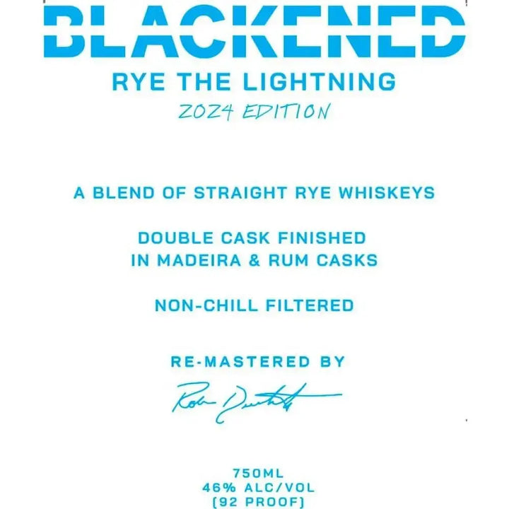 Blackened Rye The Lightning 2024 Edition - Main Street Liquor