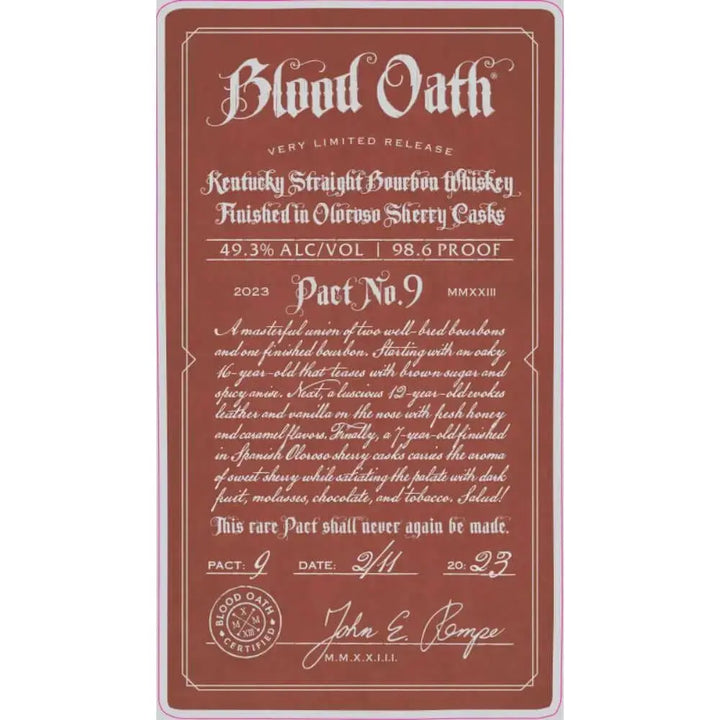 Blood Oath Pact No. 9 - Main Street Liquor
