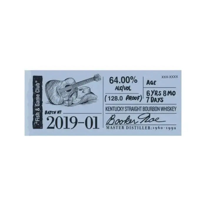 Booker's Bourbon 2019 - 01 “Fish & Game Club” - Main Street Liquor