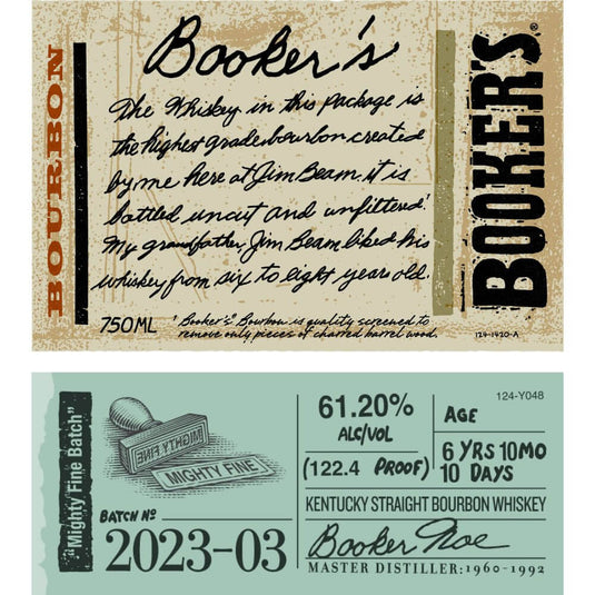 Booker's Bourbon 2023-03 “Mighty Fine Batch” - Main Street Liquor