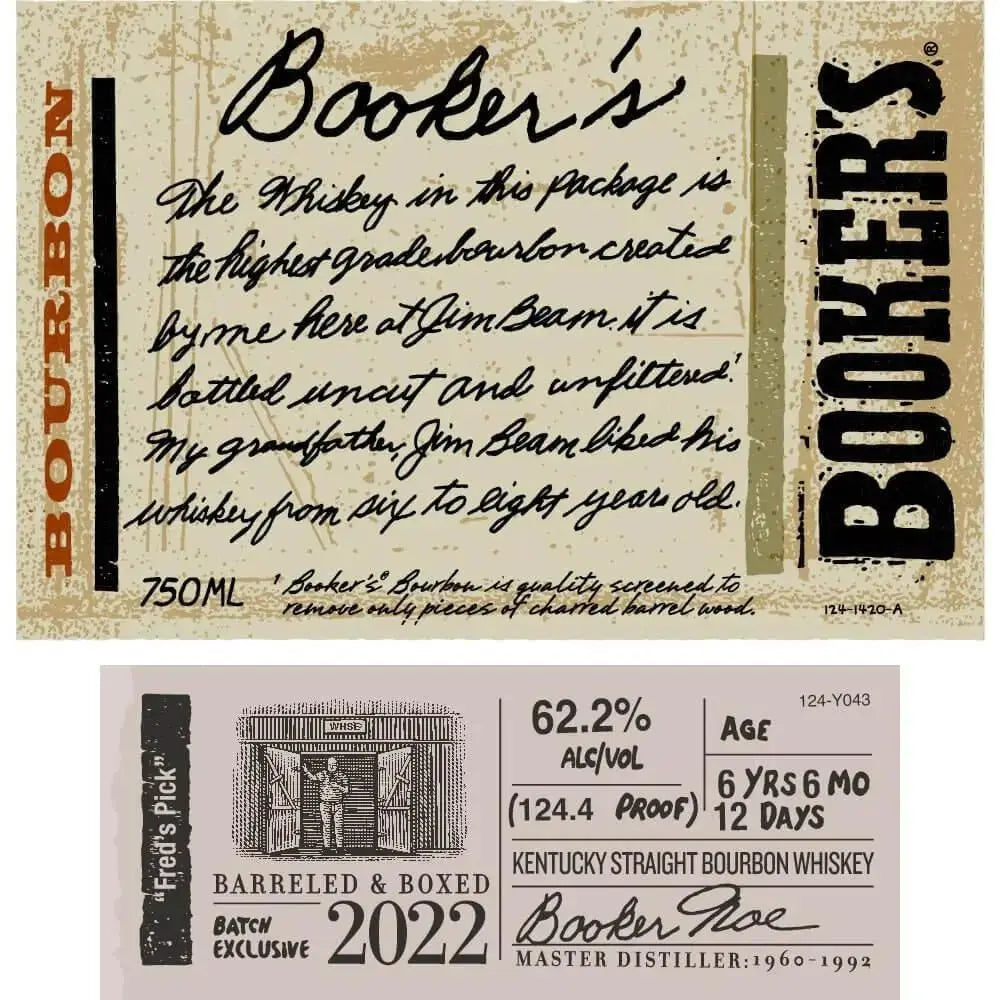 Booker’s “Fred’s Pick” Barreled &amp; Boxed 2022 - Main Street Liquor