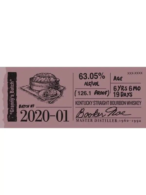 Booker’s "Granny’s Batch" Batch 2020 - 01 - Main Street Liquor