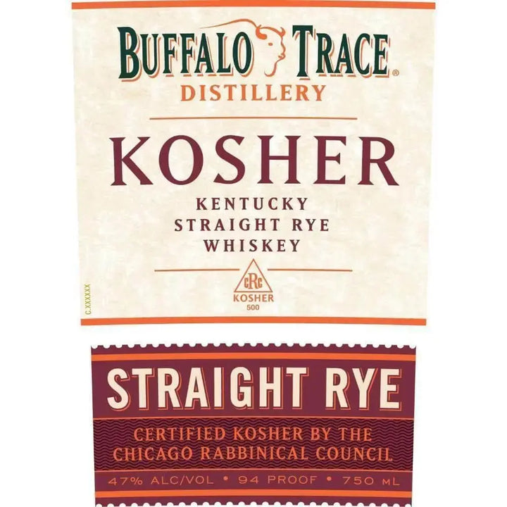 Buffalo Trace Kosher Straight Rye Whiskey - Main Street Liquor