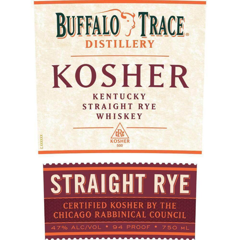 Load image into Gallery viewer, Buffalo Trace Kosher Straight Rye Whiskey - Main Street Liquor
