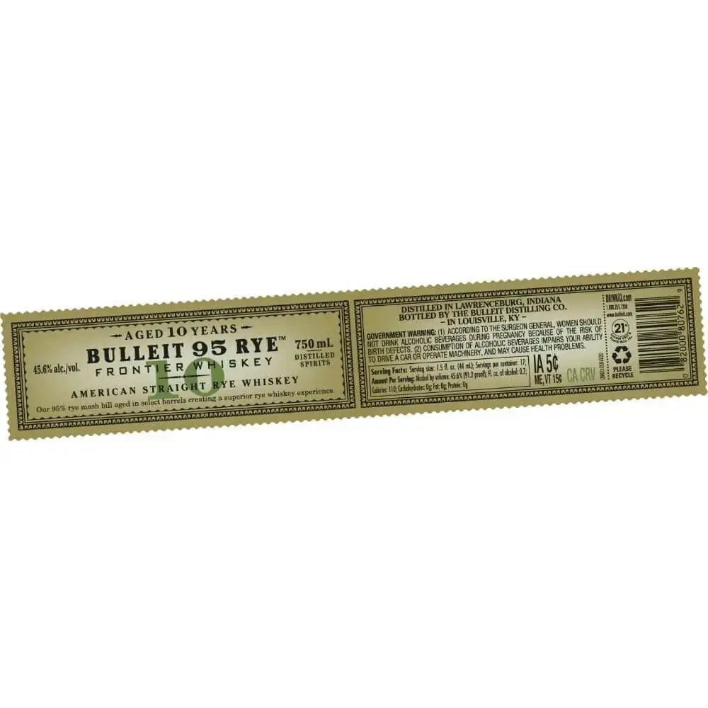 Bulleit 10 Year Old Straight Rye Whiskey - Main Street Liquor