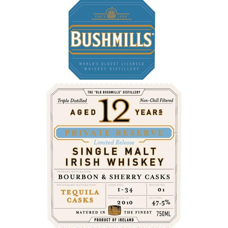 Load image into Gallery viewer, Bushmills 12 Year Old Private Reserve Tequila Cask Finished - Main Street Liquor
