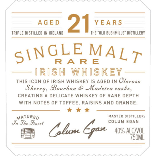 Bushmills 21 Year Old Single Malt Rare - Main Street Liquor