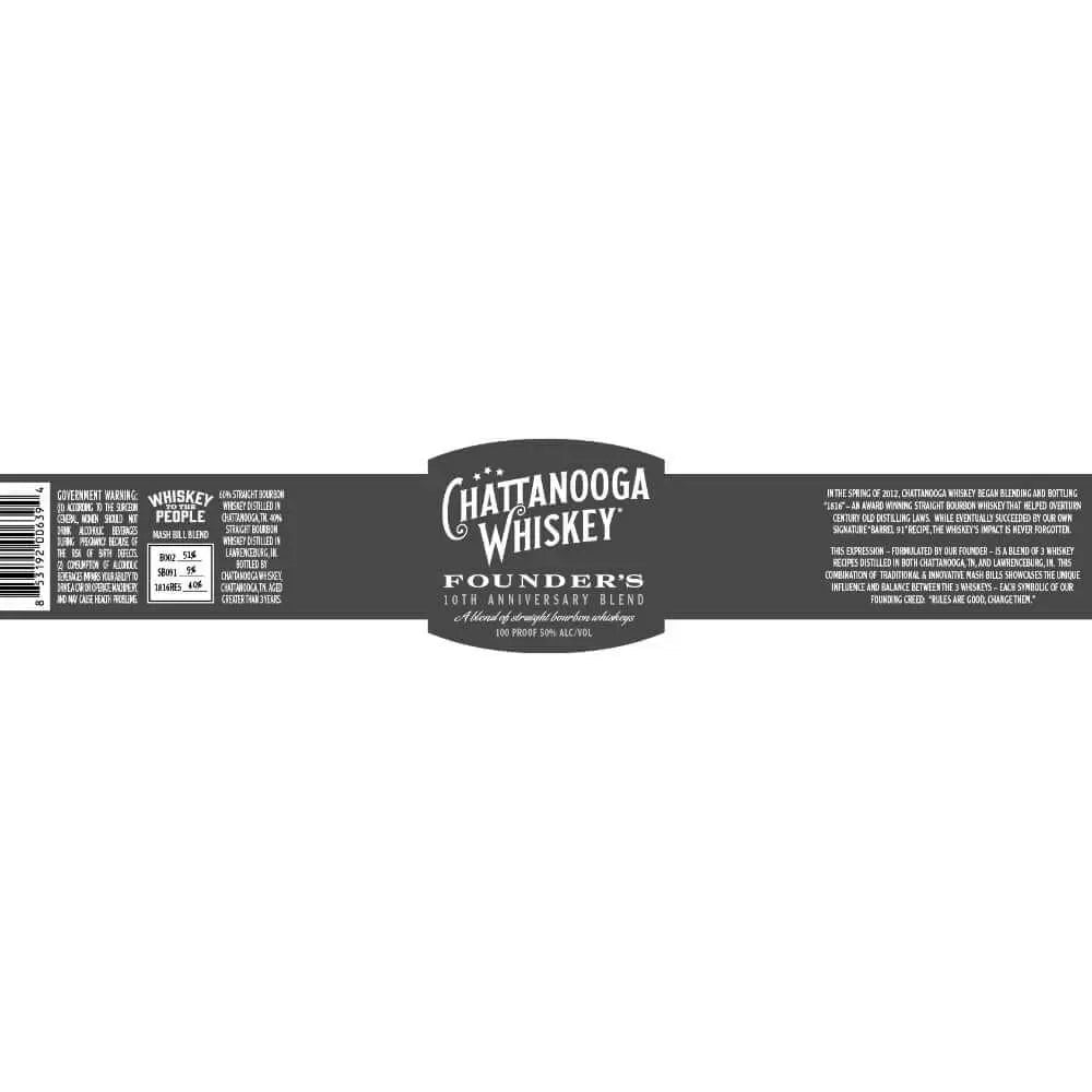 Chattanooga Whiskey Founder’s 10th Anniversary Blend of Straight Bourbons - Main Street Liquor