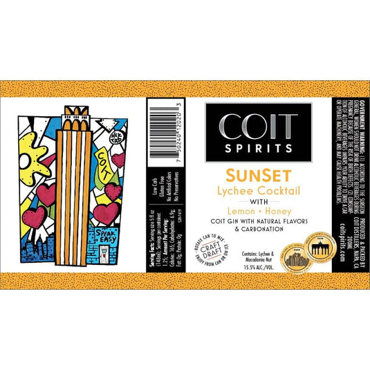 Coit Spirits Sunset Lechee Cocktail - Main Street Liquor