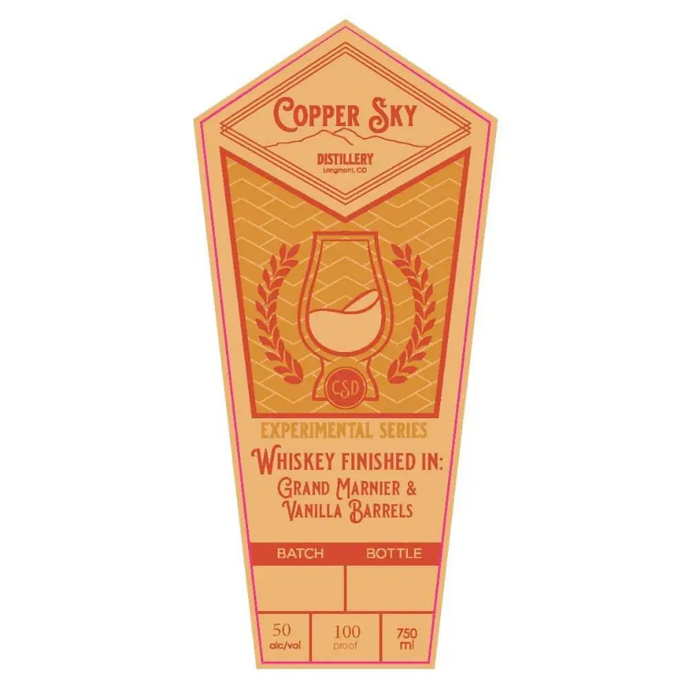 Copper Sky Grand Marnier & Vanilla Barrel Finished Whiskey - Main Street Liquor