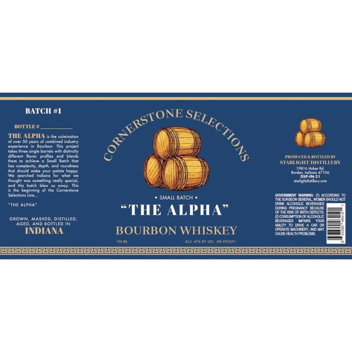 Cornerstone Selections “The Alpha” Bourbon - Main Street Liquor