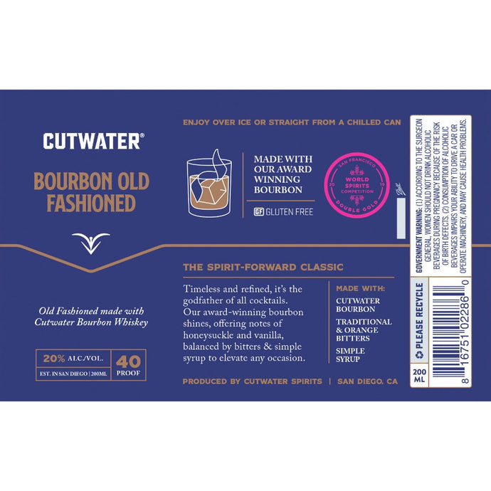 Cutwater Bourbon Old Fashioned 12pk - Main Street Liquor