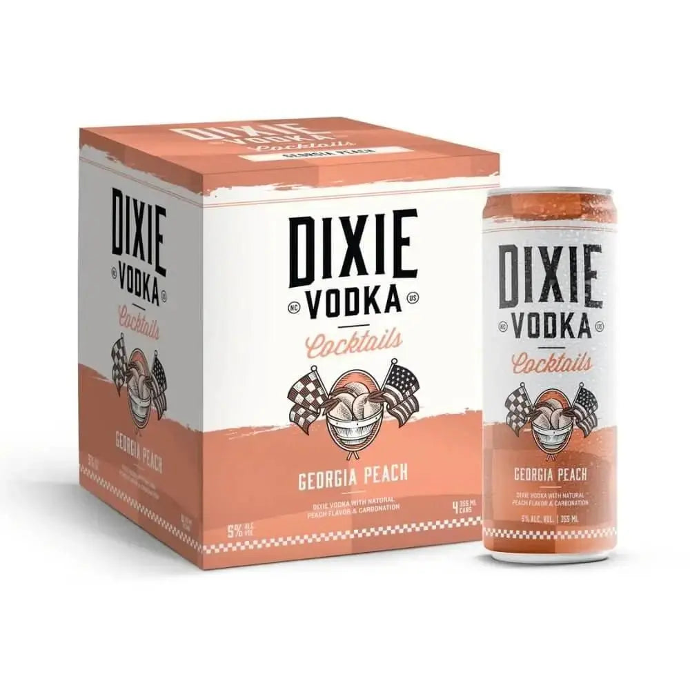Dixie Vodka Cocktails Georgia Peach 4PK - Main Street Liquor