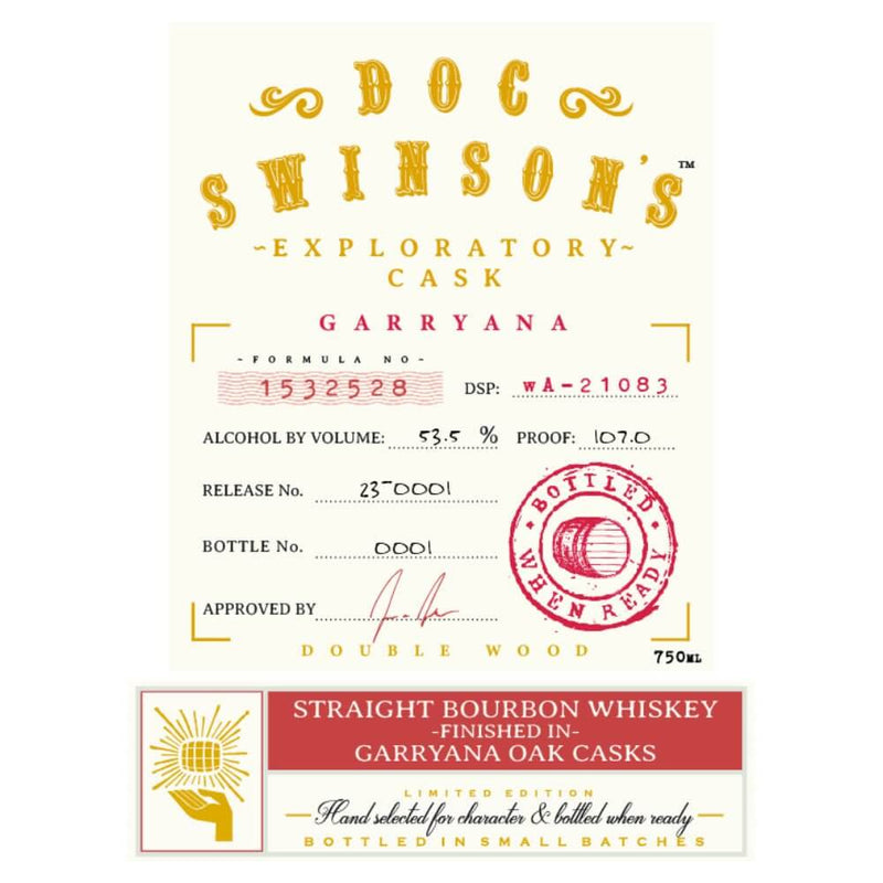 Load image into Gallery viewer, Doc Swinson’s Exploratory Cask Garryana Straight Bourbon - Main Street Liquor
