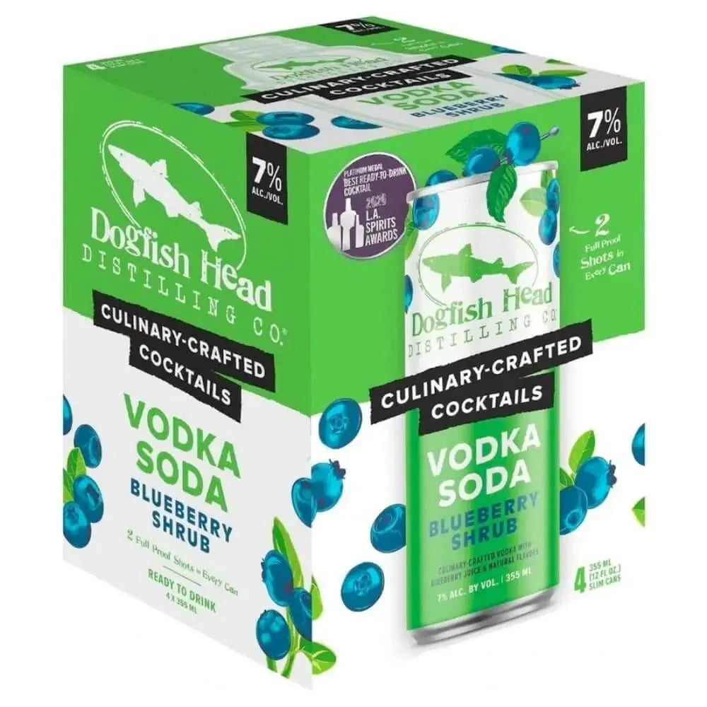 Dogfish Head Culinary - Crafted Cocktails Blueberry Shrub Vodka Soda 4pk - Main Street Liquor