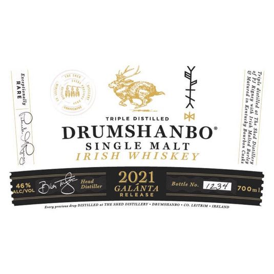 Drumshanbo Irish Whiskey Galánta Release 2021 - Main Street Liquor