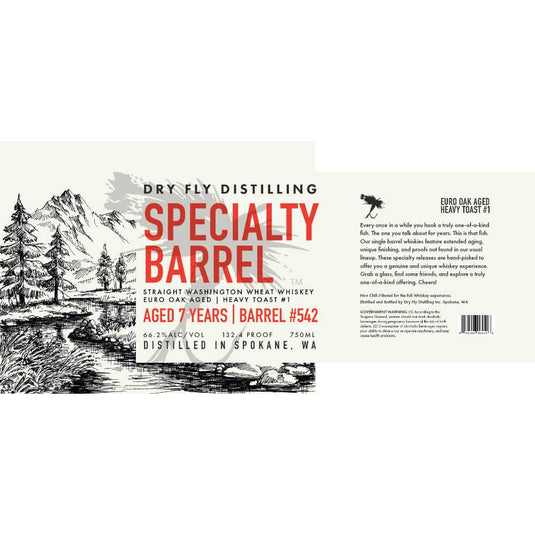 Dry Fly Specialty Barrel 7 Year Old Straight Washington Wheat Whiskey - Main Street Liquor