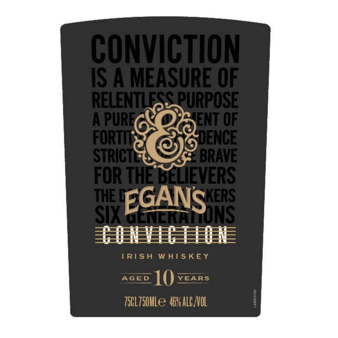 Egan's Conviction 10 Year Old Irish Whiskey - Main Street Liquor