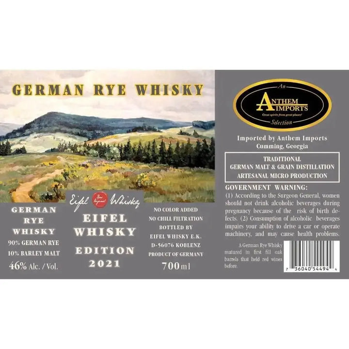 Eifel German Rye Whisky 2021 Edition - Main Street Liquor