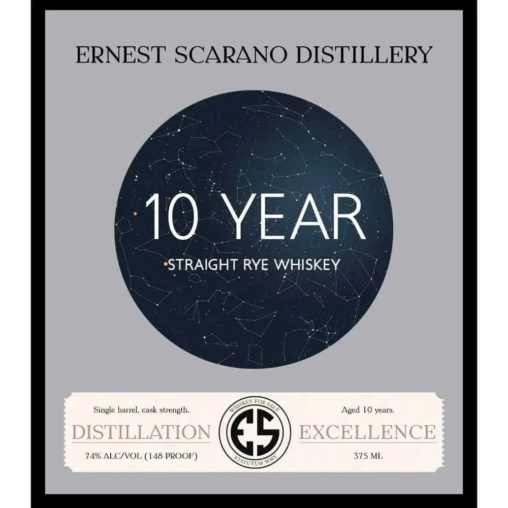 Ernest Scarano Distillery 10 Year Old Straight Rye - Main Street Liquor